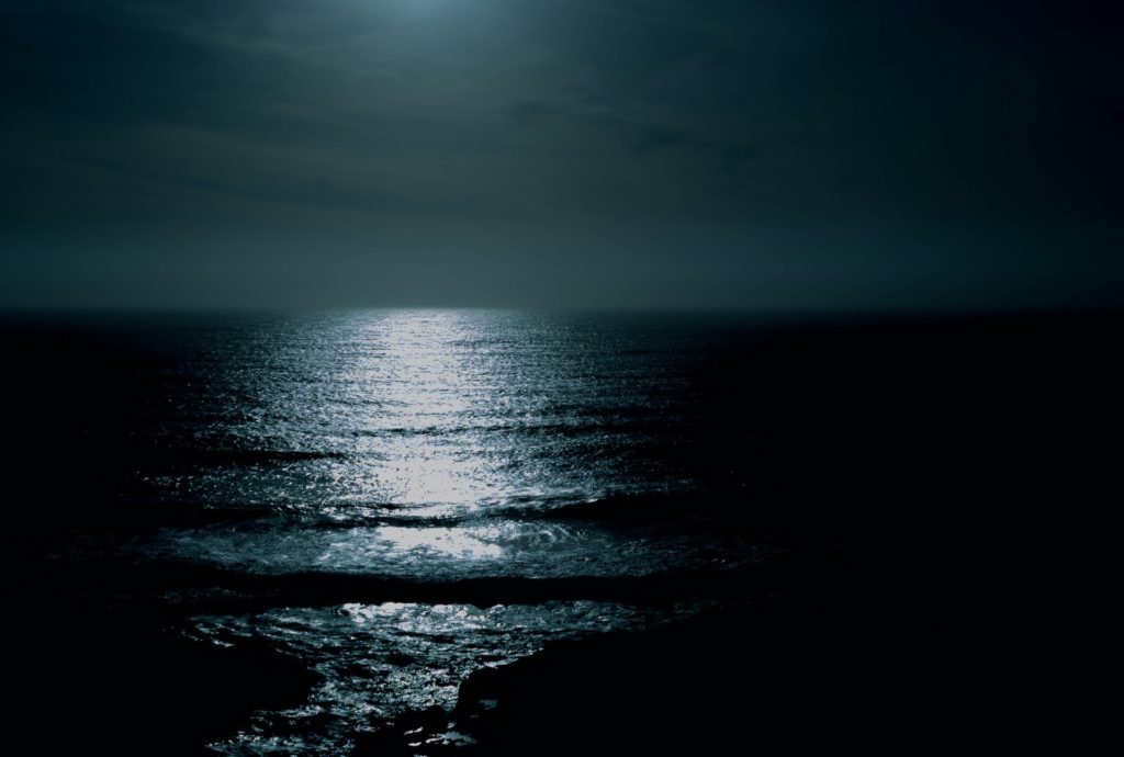 The ocean at night